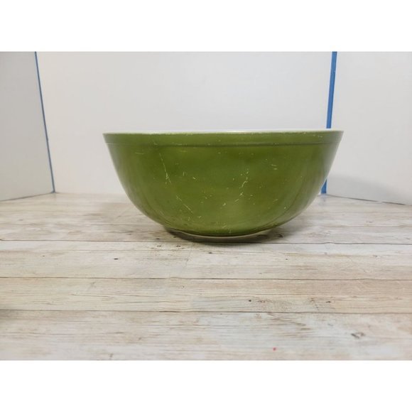Vintage Olive Green Pyrex 4 quart Nesting bowl #30 USA Ovenware‎ 404 - Picture 3 of 8
